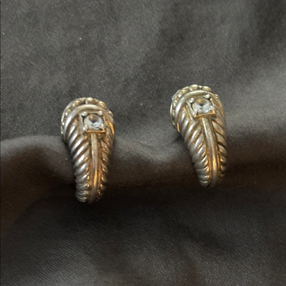 Judith Ripka Sterling and stone earrings